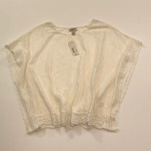 NWT Arizona Jeans Women’s Lace Blouse Sz Large